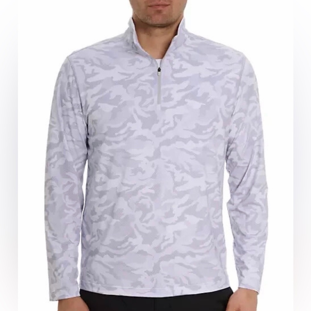 Robert Graham Faro Abstract Quarter Zip Sweatshirt Men's 3XL